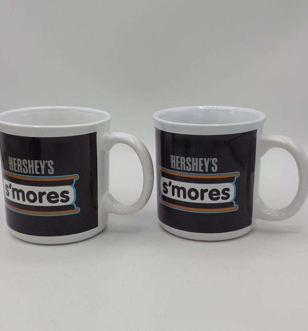 Hershey's S'mores Coffee Mugs Set of 2 Hot Chocolate Cocoa Cups Collectible Gift